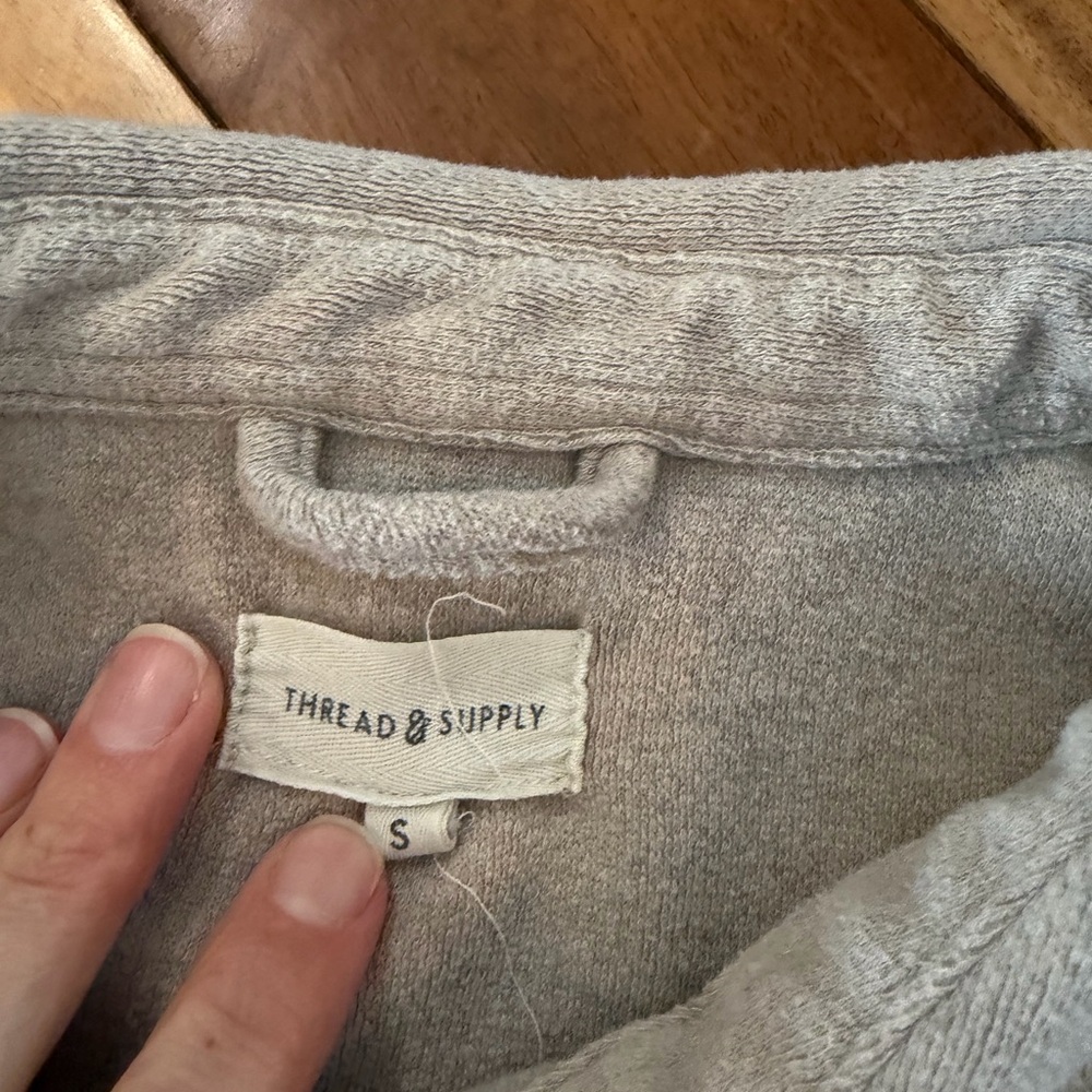 Thread & Supply small Beige Button-Up Shacket - Picture 2 of 4